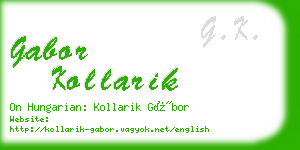 gabor kollarik business card